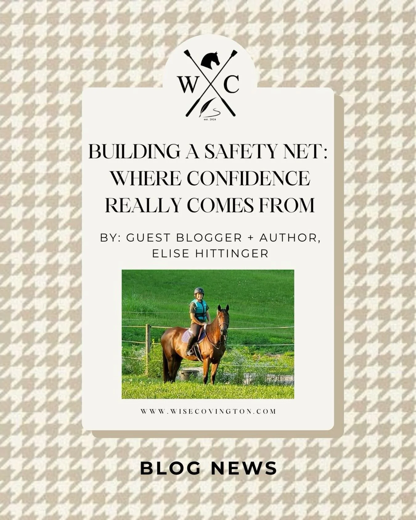 We believe the equestrian community is stronger when we build each other up.  That&rsquo;s why we&rsquo;re so excited to feature the incredible Elise Hittinger on our blog!

Elise is a riding courage coach and hypnotherapist who has spent over 50 yea