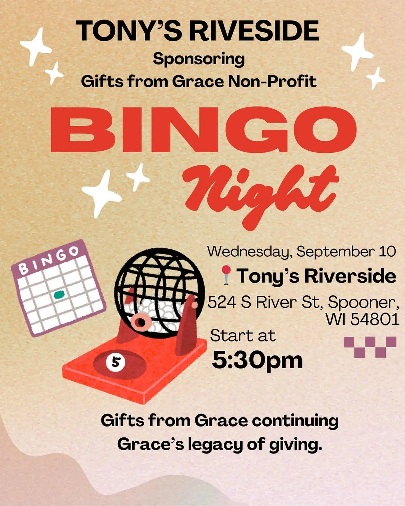 bingo at tonys riverside 