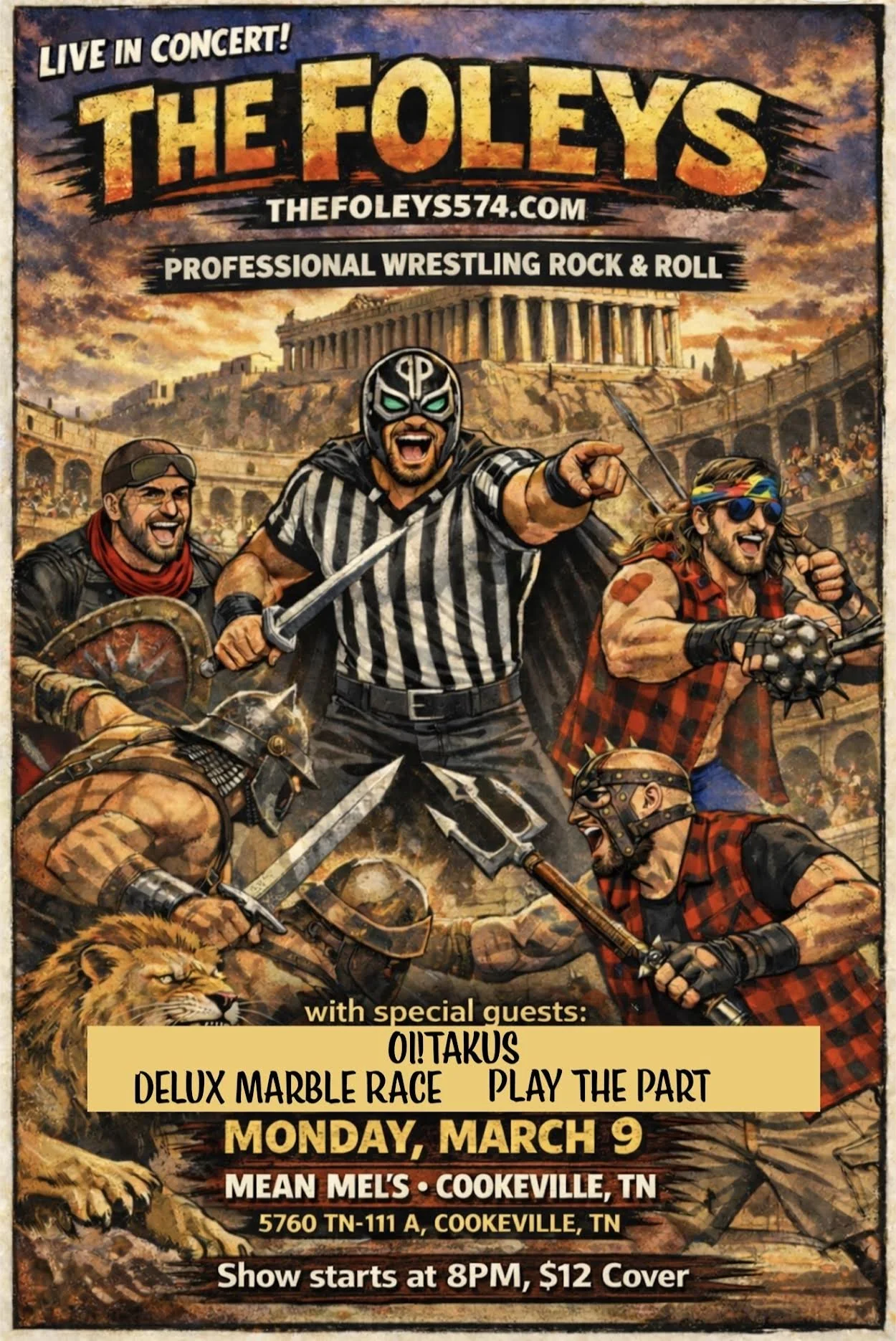 The Foleys w/ Oi!Takus, Deluxe Marble Race, and Play The Part