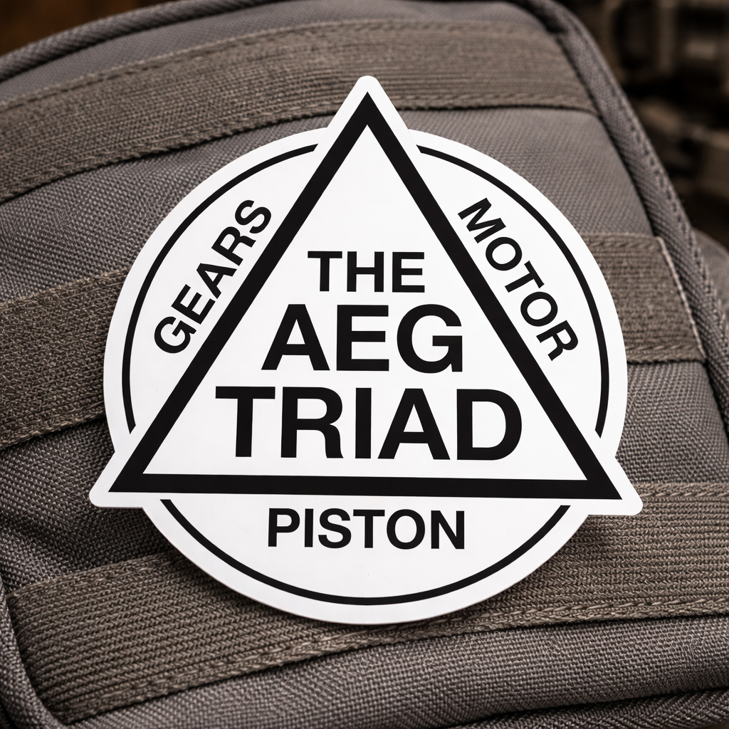 "THE AEG TRIAD" sticker
