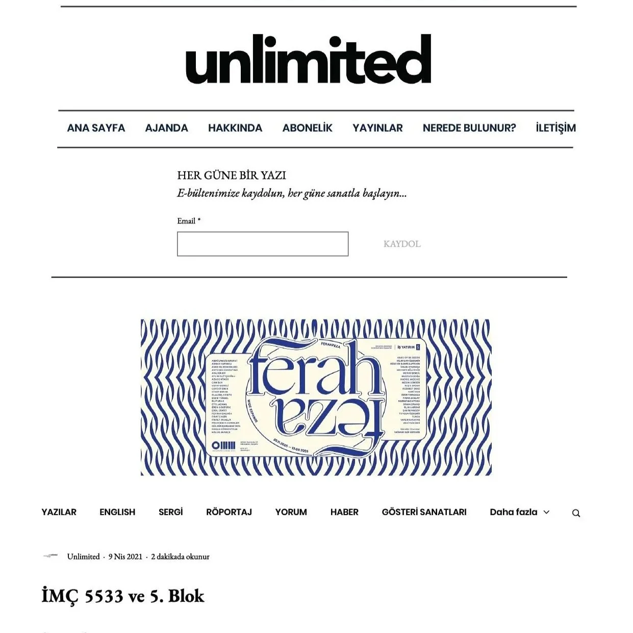 Unlimited-İMÇ 5533 ve 5. Blok