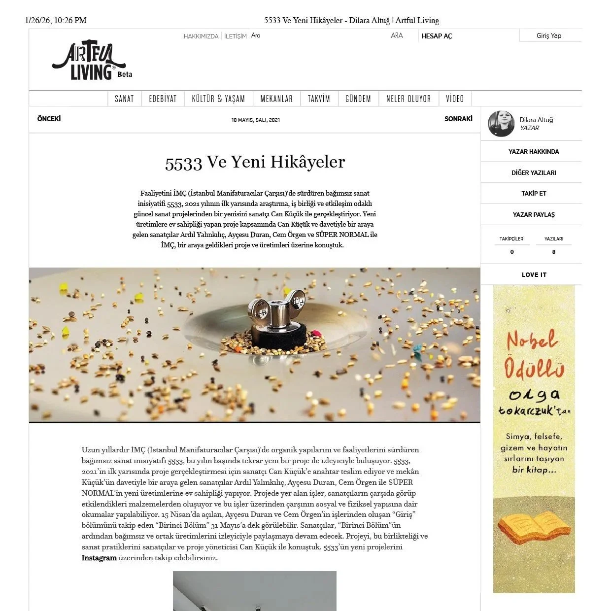 Artful Living-5533 ve Yeni Hikayeler