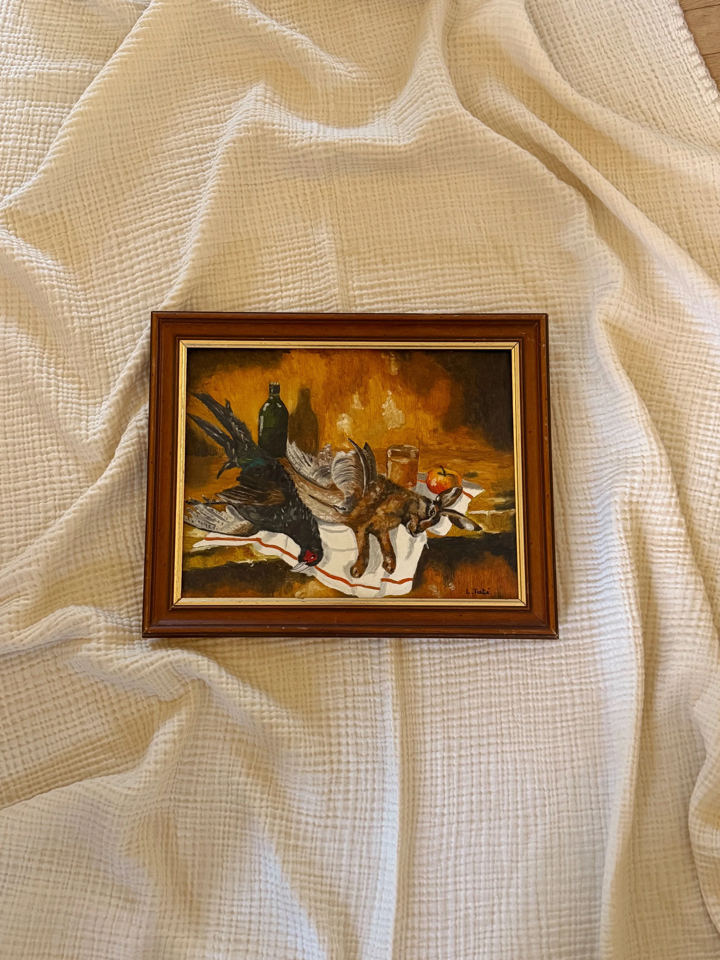 French Hunting Still Life (Nature Morte au Gibier) — Oil on Canvas