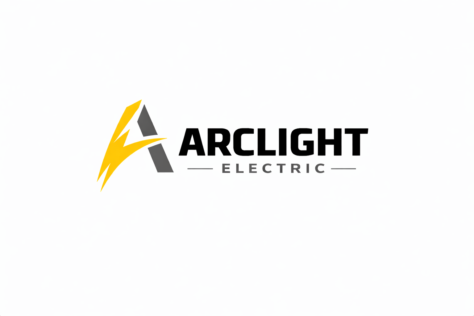 Logo of Arclight Electric featuring a stylized letter A with a yellow lightning bolt and black and gray text.