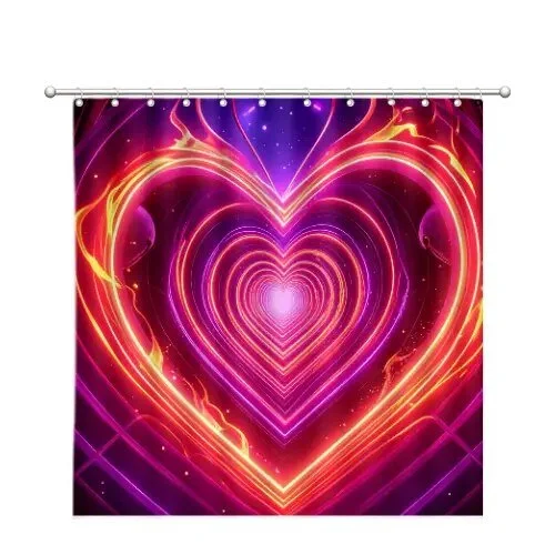 Personalized Photo Shower Curtain with 12 Hooks- Custom Bathroom Decor Fabric Waterproof Washable