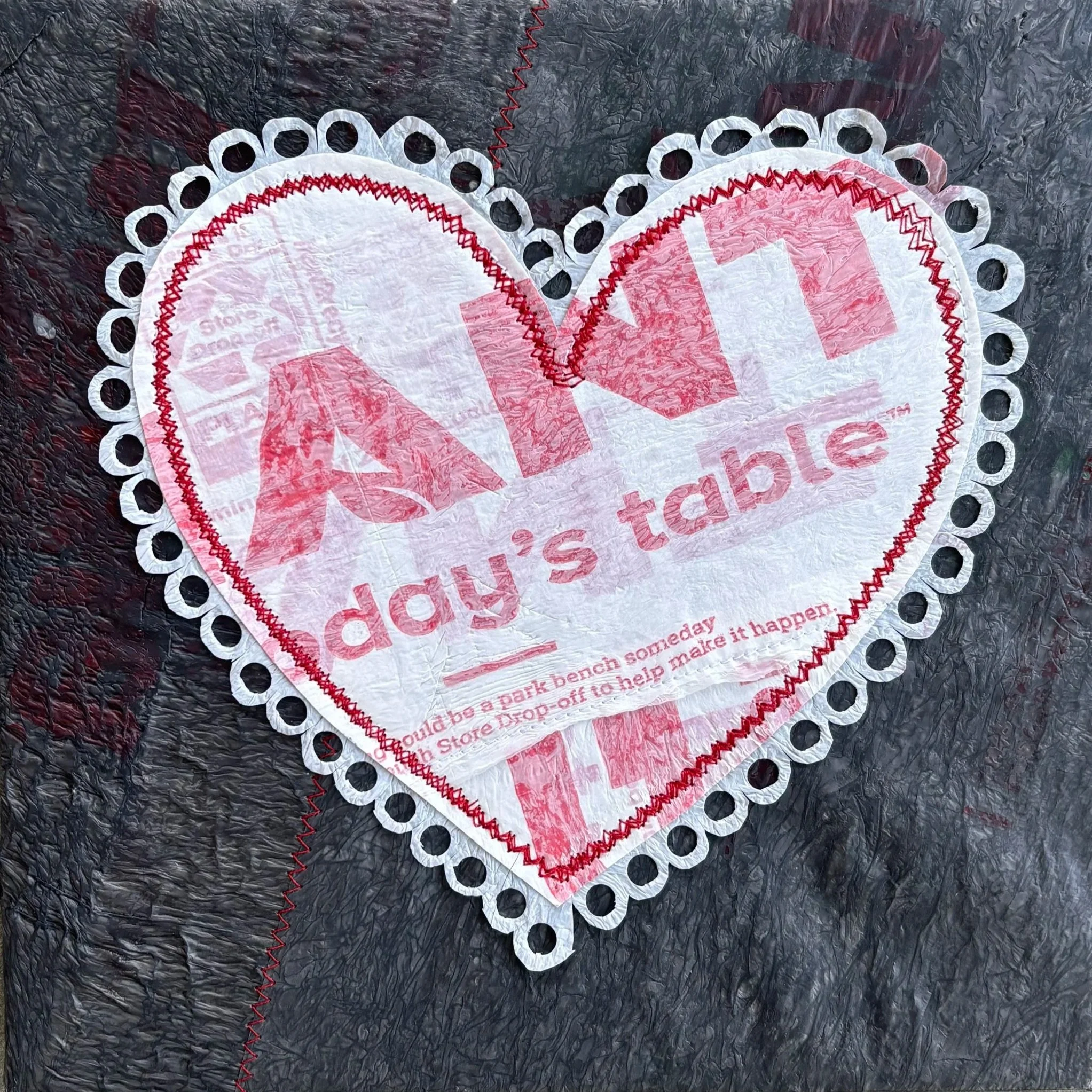    - fused single-use plastic bags, machine stitched