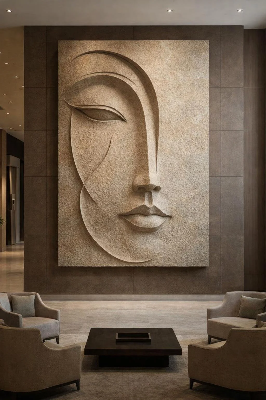 ICONIC WALL SCULPTURES, Architectural Face Sulptures for Luxury Hotels ...