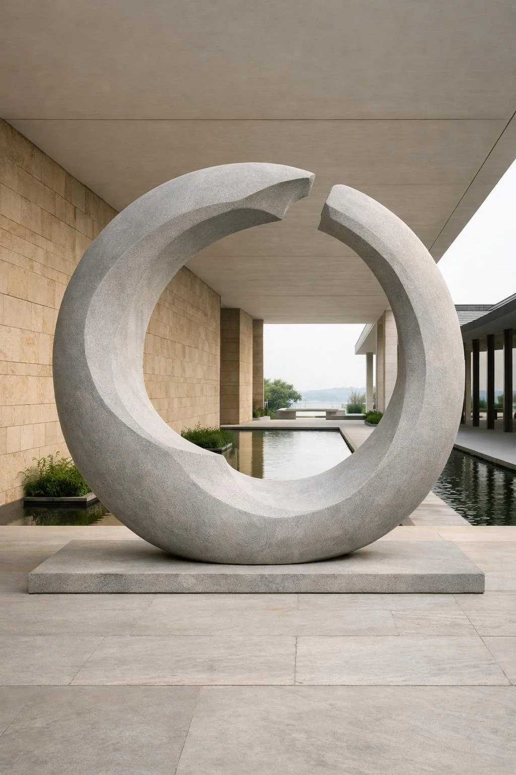 Big statue, stone, marble or other materials,modern and minimalist style. Unique piece by Solaro Art Collection.style