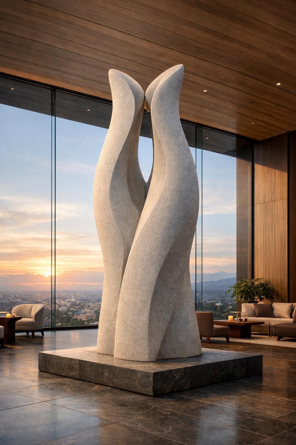 Digital sculptural concept and commercial licence for architectural sculpture. Solaro Art collection