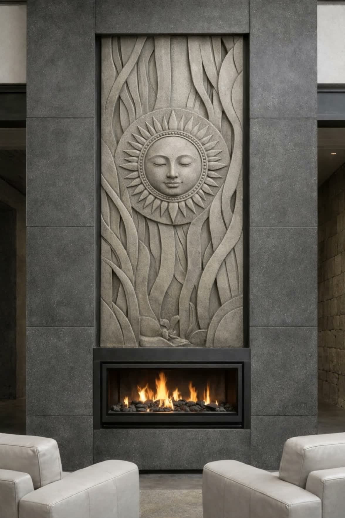 Vertical wall sculpture, exclusive sale. Solaro Art Collection.