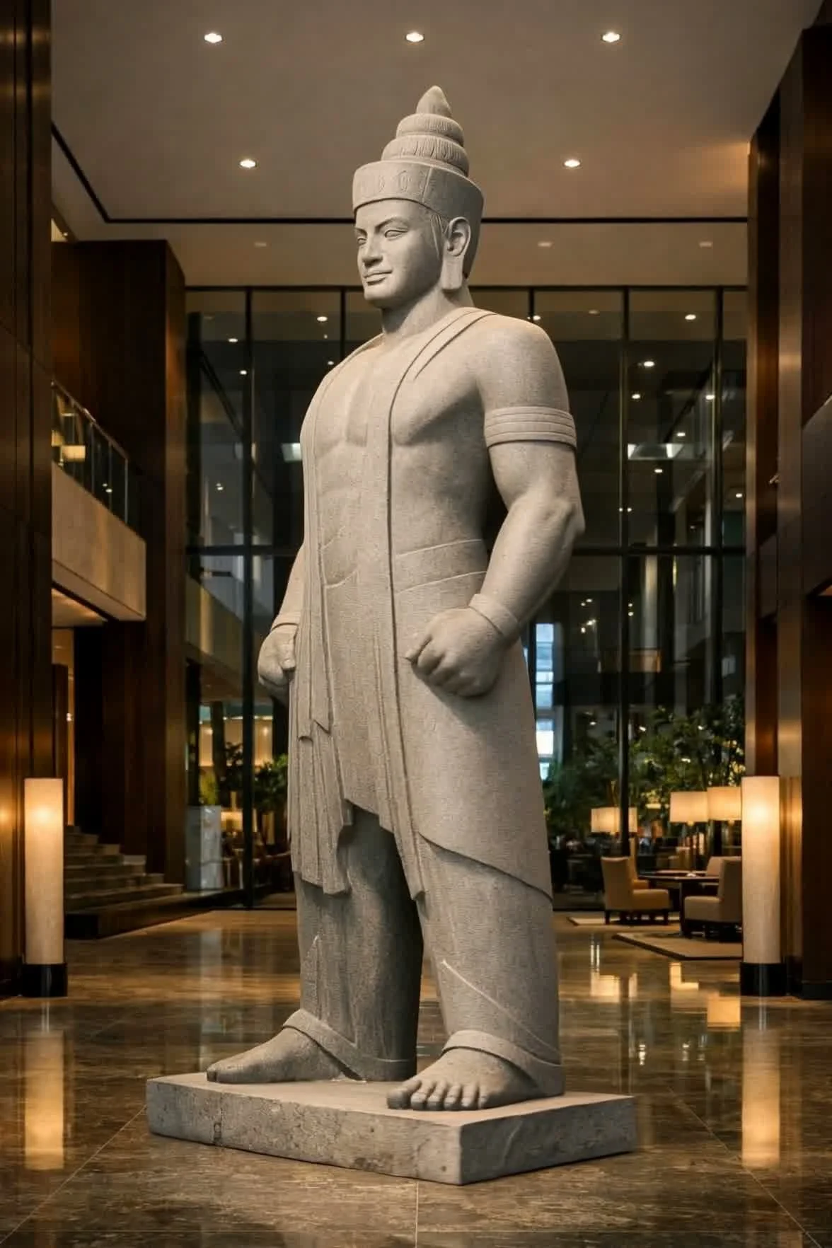 Unique monumental statue for luxury incorporation. By Solaro Art Collection.