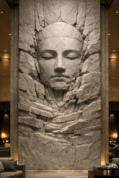 ICONIC WALL SCULPTURES, Architectural Face Sulptures for Luxury Hotels ...