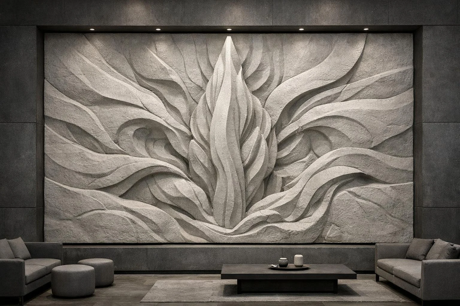 Monumental Biomorphic Abstract Wall Sculpture By Solaro Art Collection