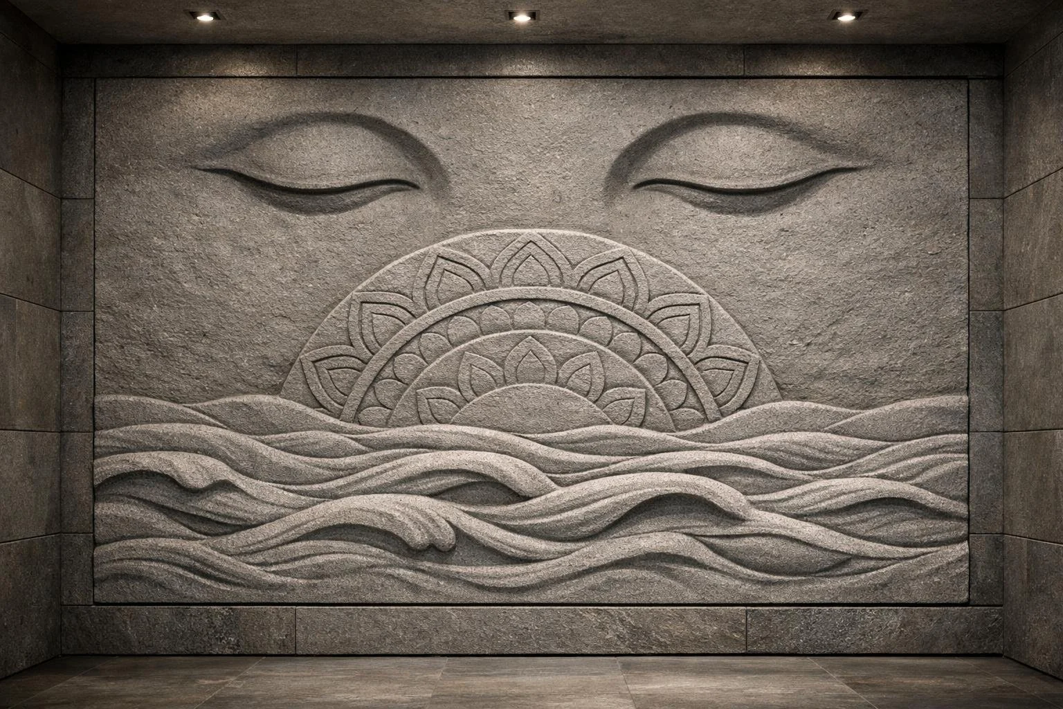Monumental custom wall sculpture for architectural integrations, ideal for luxury spaces. Solaro Art Collection