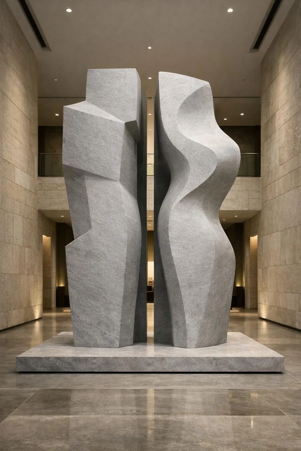 grand-scale abstact figurative modern sculpture. solaro art collection