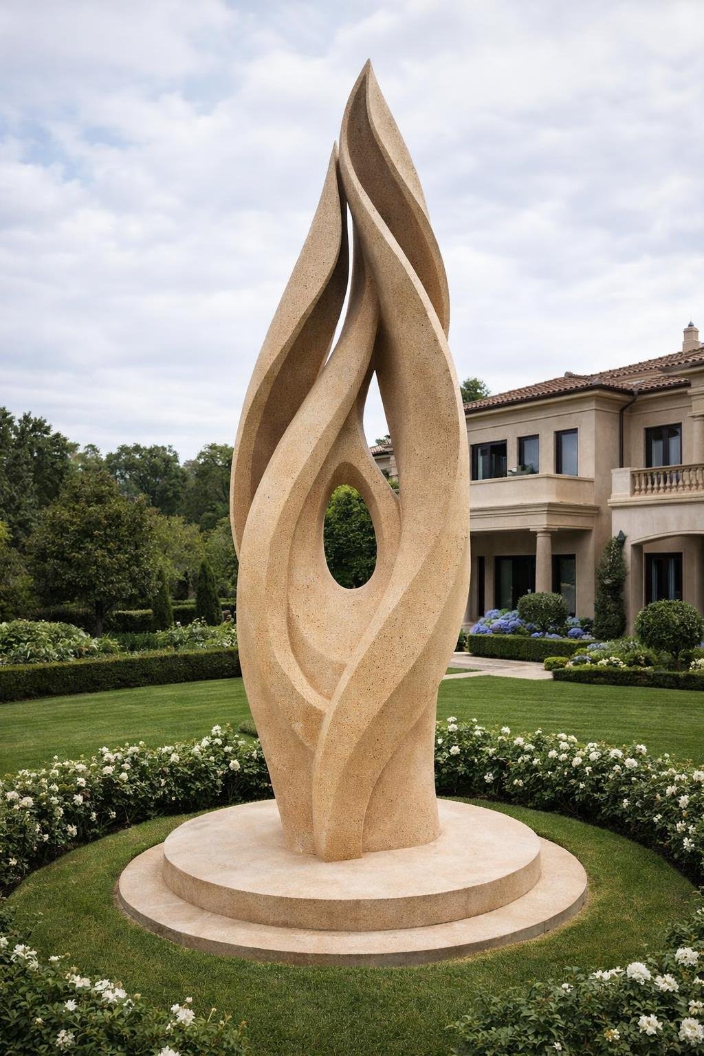 abstract organic garden sculpture -solaro art collection