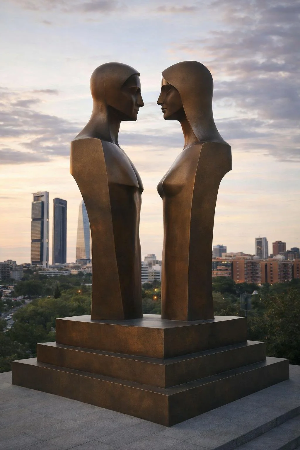 Digital Sculptural Concept of a Bronze Statue for New Urban Project