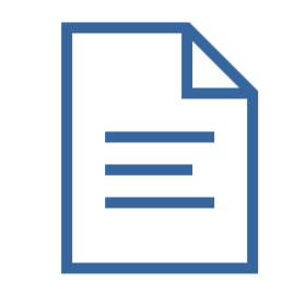 Icon of a document with a folded corner and horizontal lines representing text.