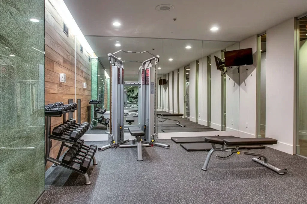 Weight room.