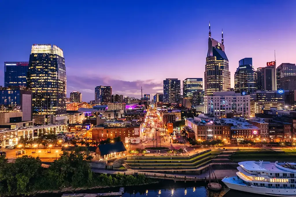 View of Broadway in Nashville