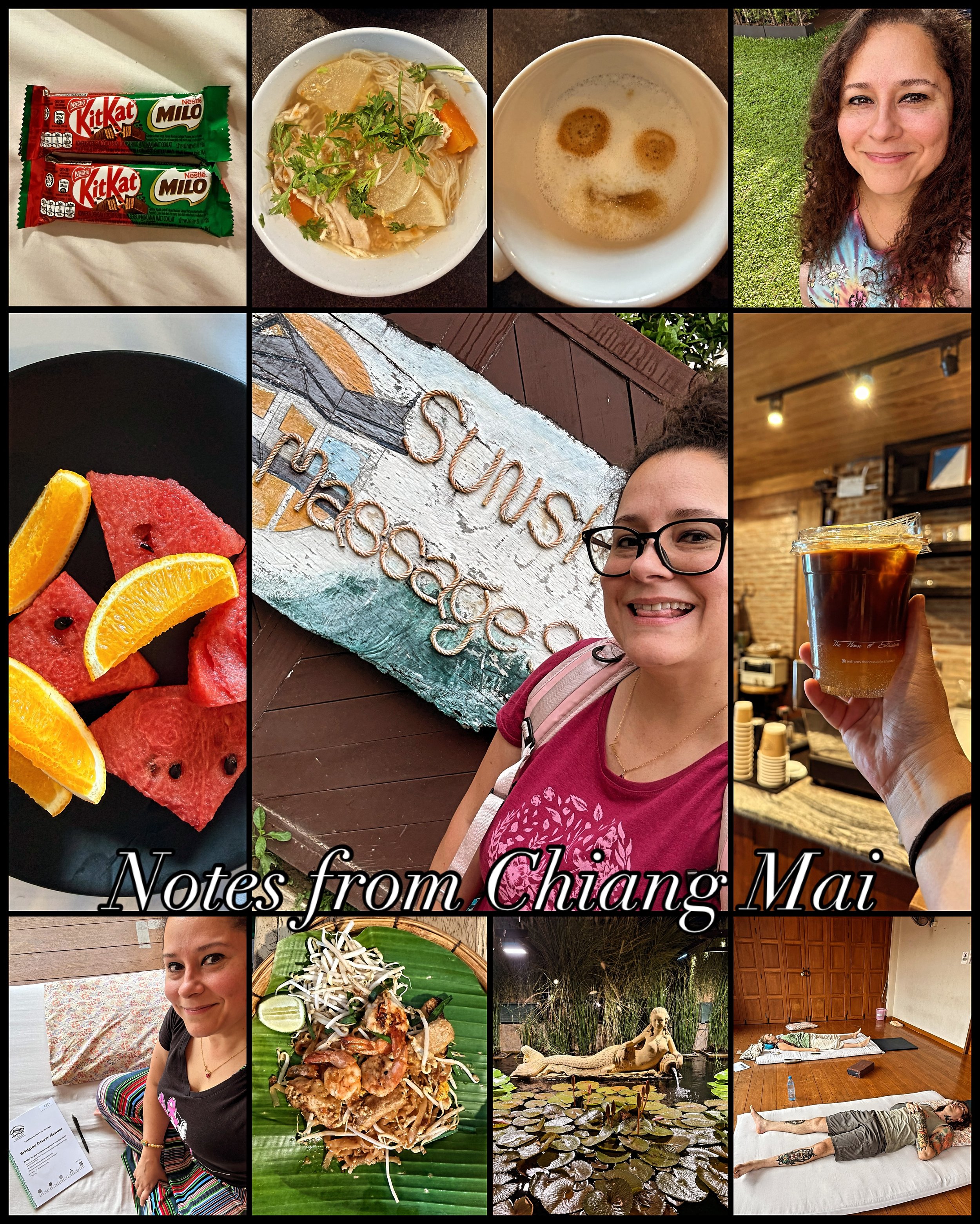 Notes from Chiang Mai ✨

Lately, life has felt beautifully simple.

A warm bowl of soup.
Fresh fruit.
Good coffee.
New teachings.
Quiet moments between classes.
Conversations that stay with me.
And the joy of discovering that growth doesn&rsquo;t alw