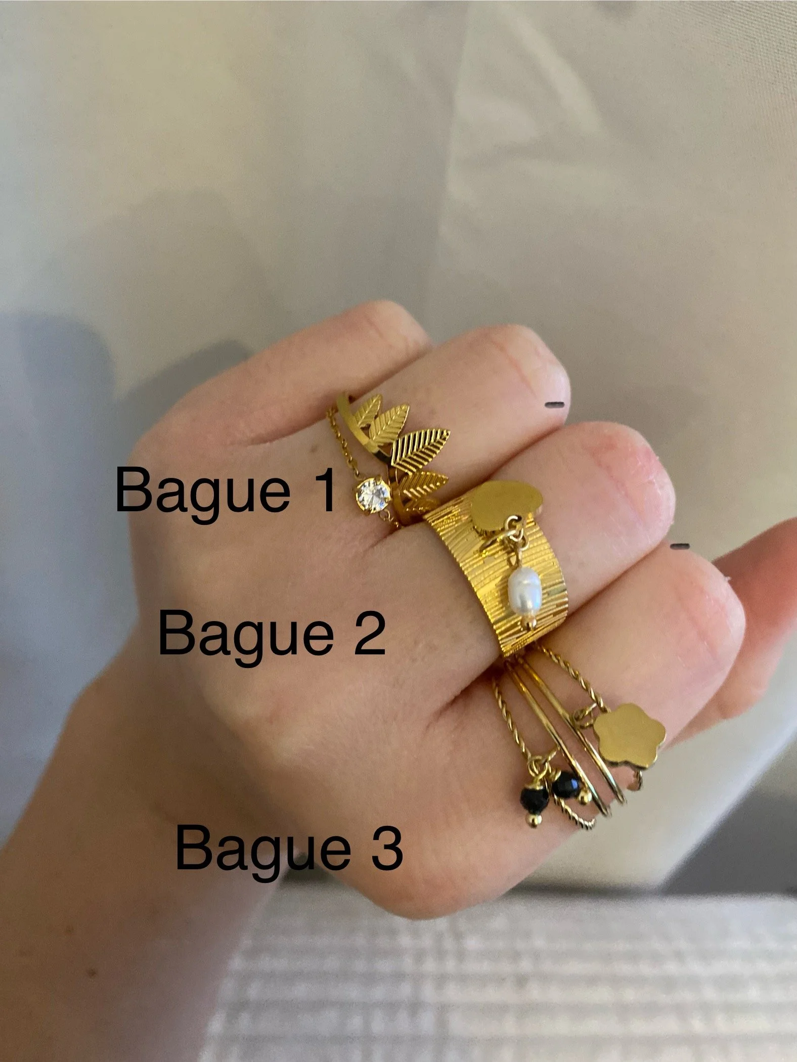 Bagues à petit prix en acier inoxydable