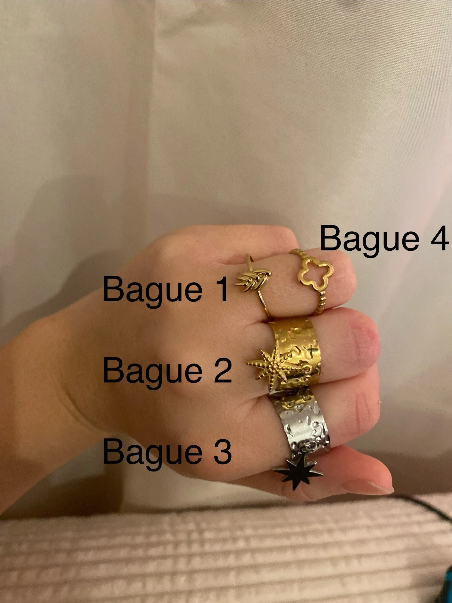 Bagues à petit prix en acier inoxydable