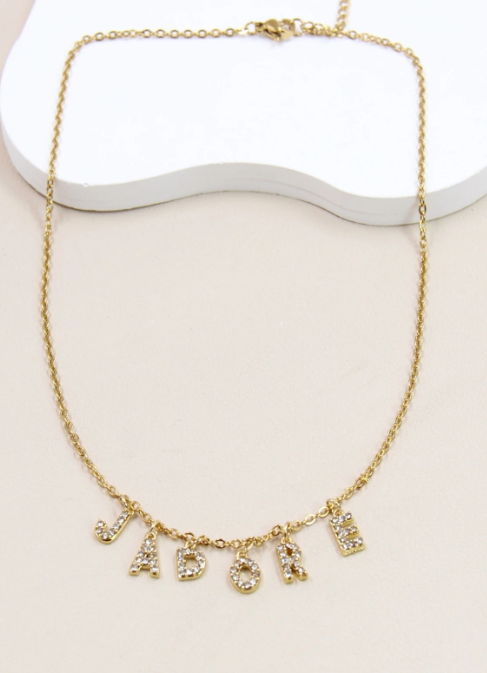 Collier "J'adore" en Acier Inoxydable