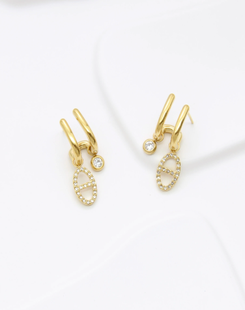 Boucles d’Oreilles en Acier Inoxydable