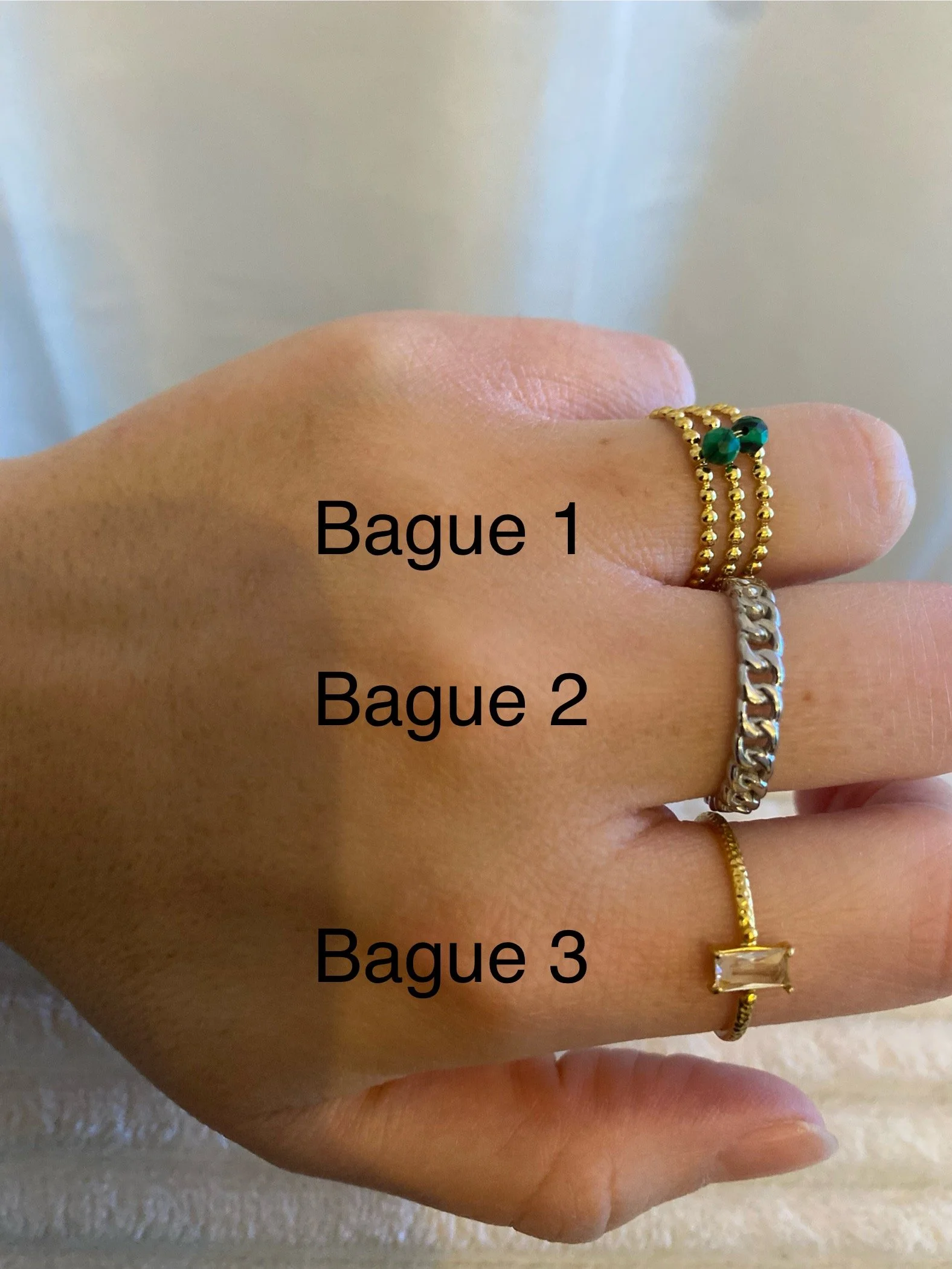 Bagues à petit prix en acier inoxydable