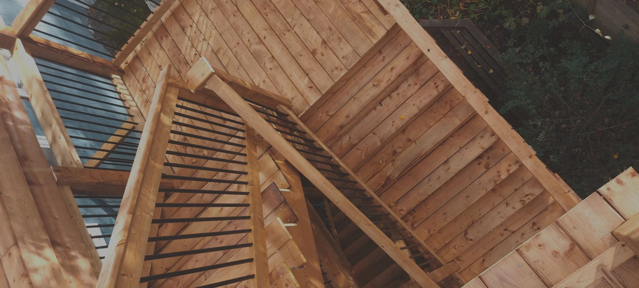 Deck stairs closeup