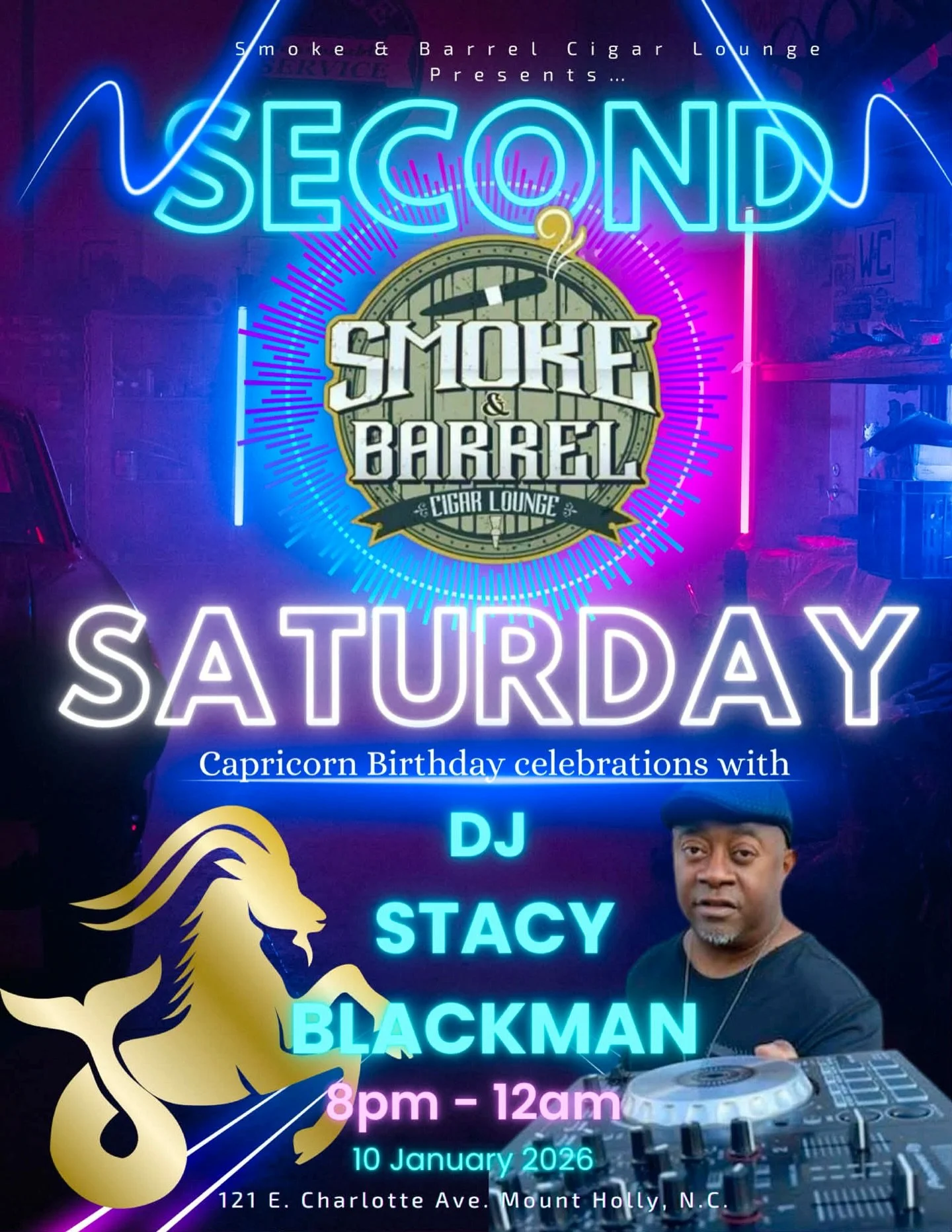 Monthly Birthday Celebrations: 

January Birthdays 🐐♑️

📅 Saturday - January 10, 2026
⏰ 8pm - 12am 
🎵 @stacey.blackman 
🍔 TBD

Free entry if it&rsquo;s your birthday &amp; if you are a Capricorn 🐐♑️