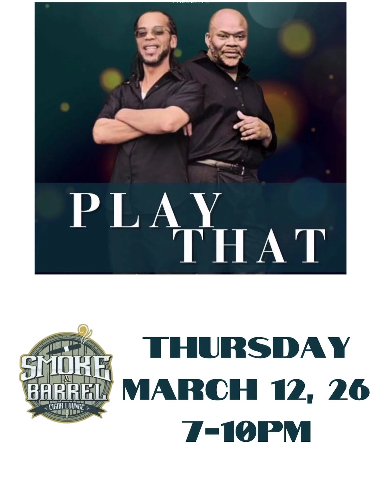 Good cigars.
Good drinks.
Great music.

🎤 Play That is bringing the sing-along vibes to Smoke &amp; Barrel Cigar Bar &amp; Lounge!

Pull up Thursday night, enjoy the music, and sing along with the band while relaxing in the lounge.

📍 Smoke &amp; B