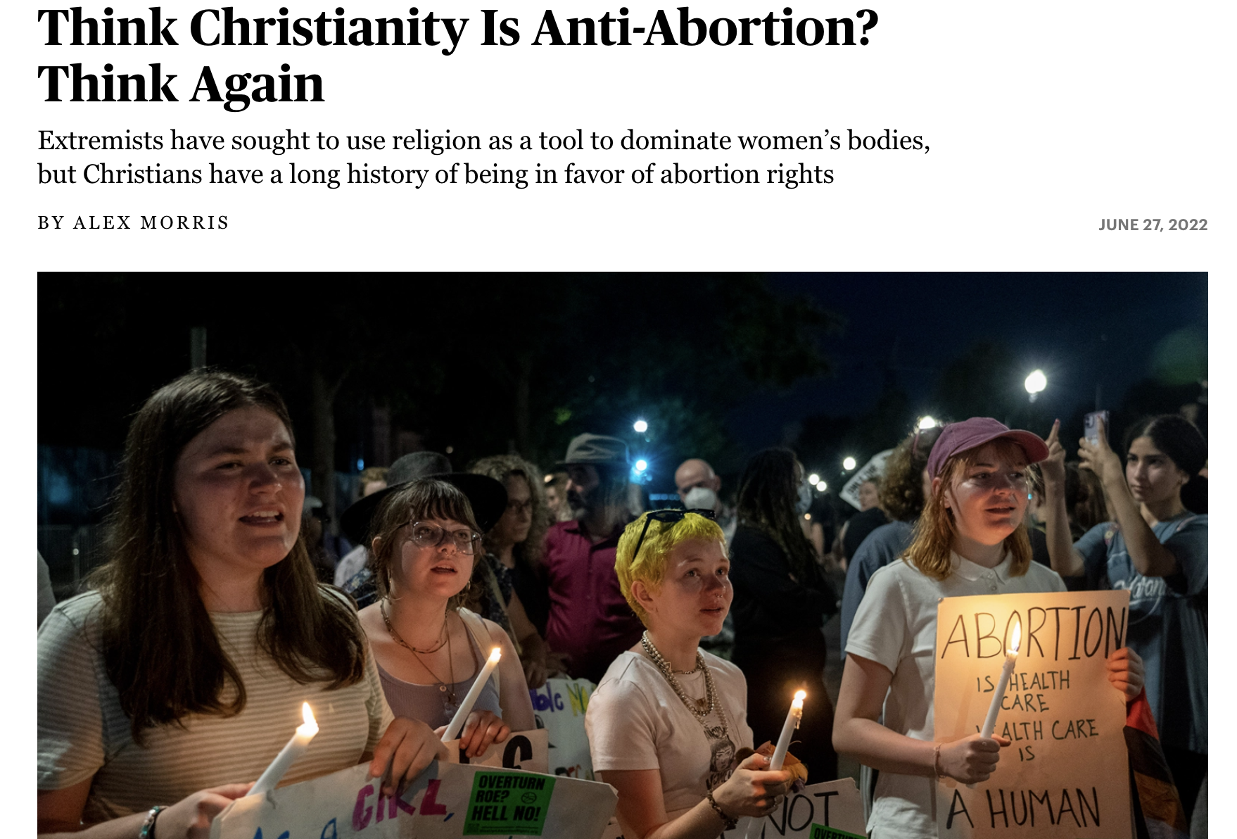 Think Christianity Is Anti-Abortion? Think Again