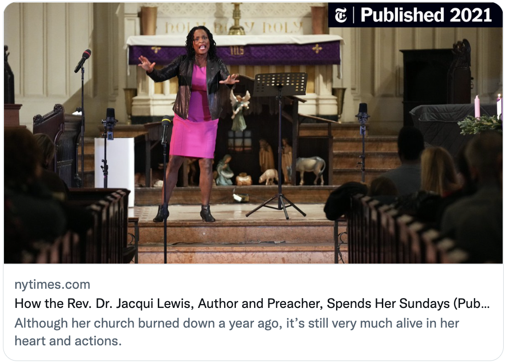 How Rev. Dr. Jacqui Lewis Spends Her Sundays
