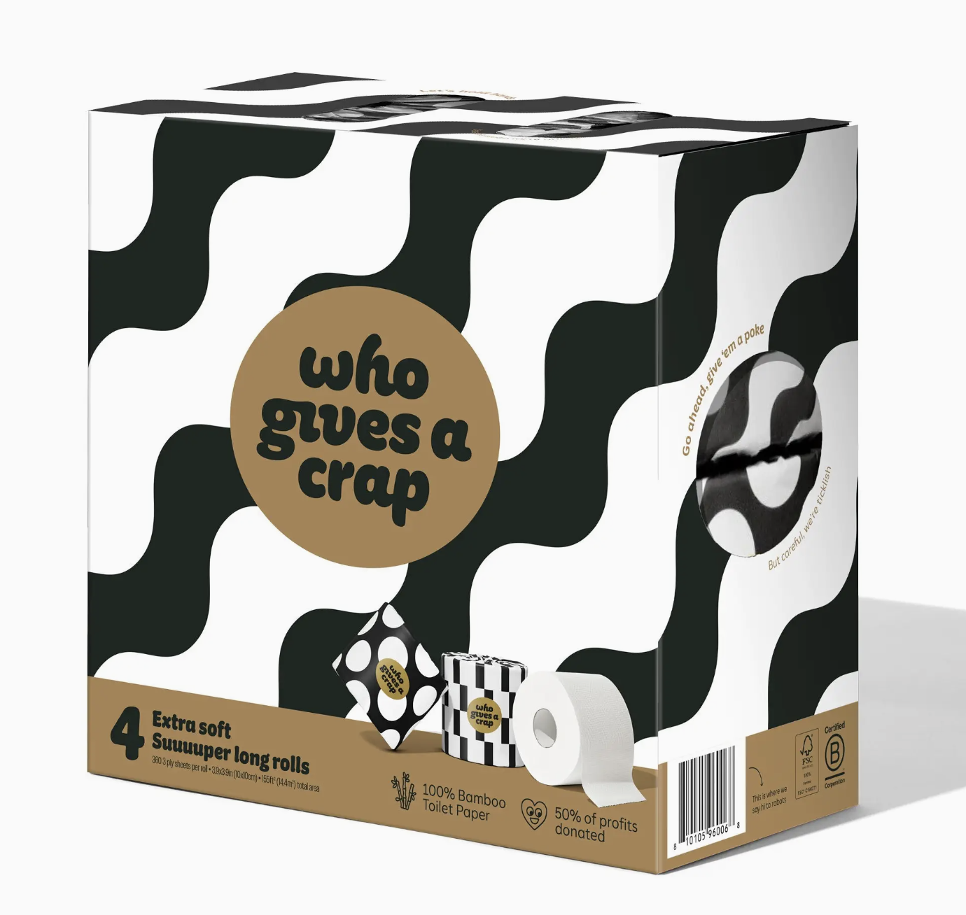 100% Bamboo Toilet Paper - 4 Pack