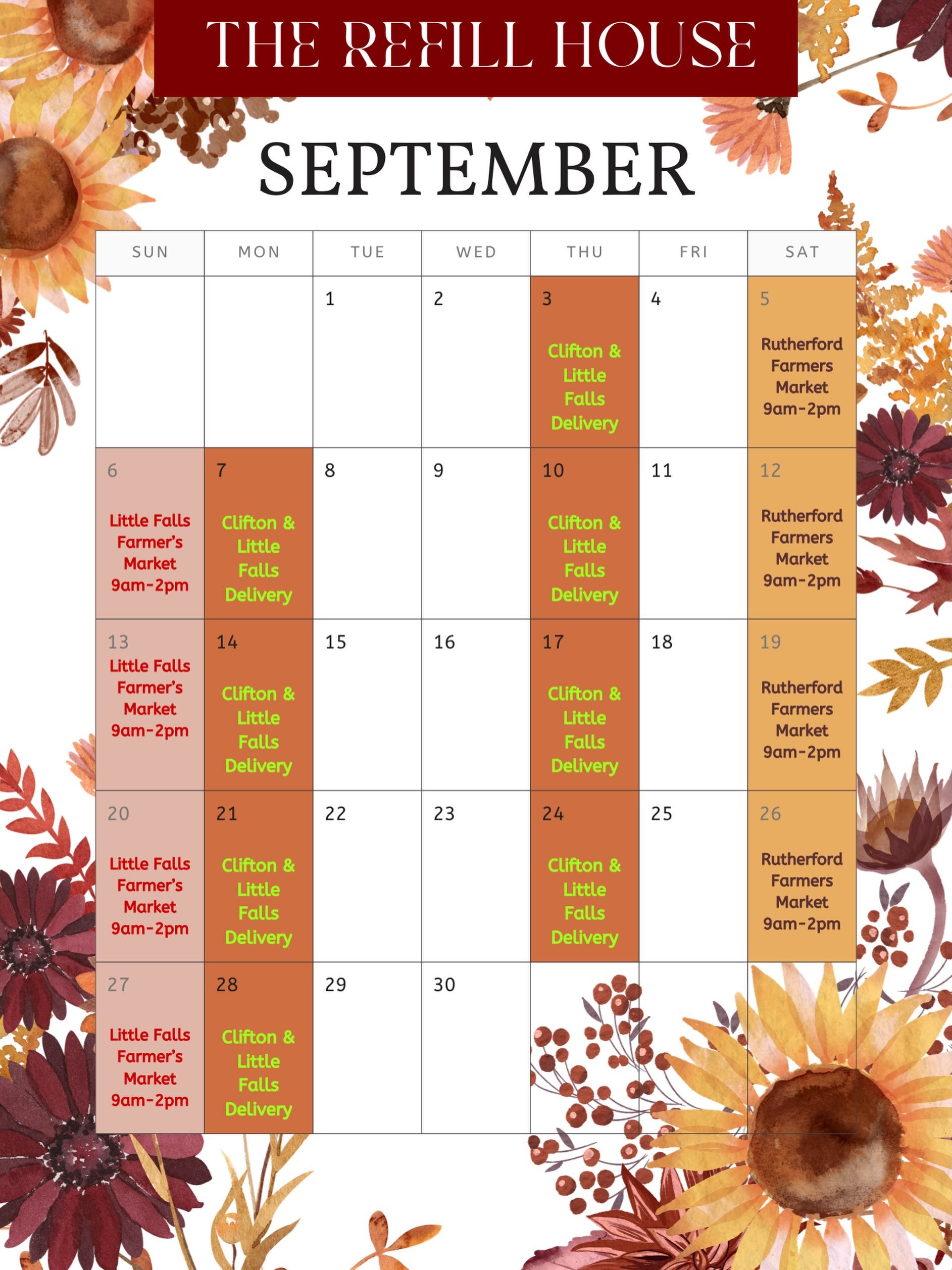 Come see us at Rutherford or Little Falls Farmer&rsquo;s Markets! If you&rsquo;re in Clifton or Little Falls reach out if you want to learn how delivery works. We have customer favorite refills as well as some special fall scents 🍂And we went crazy 