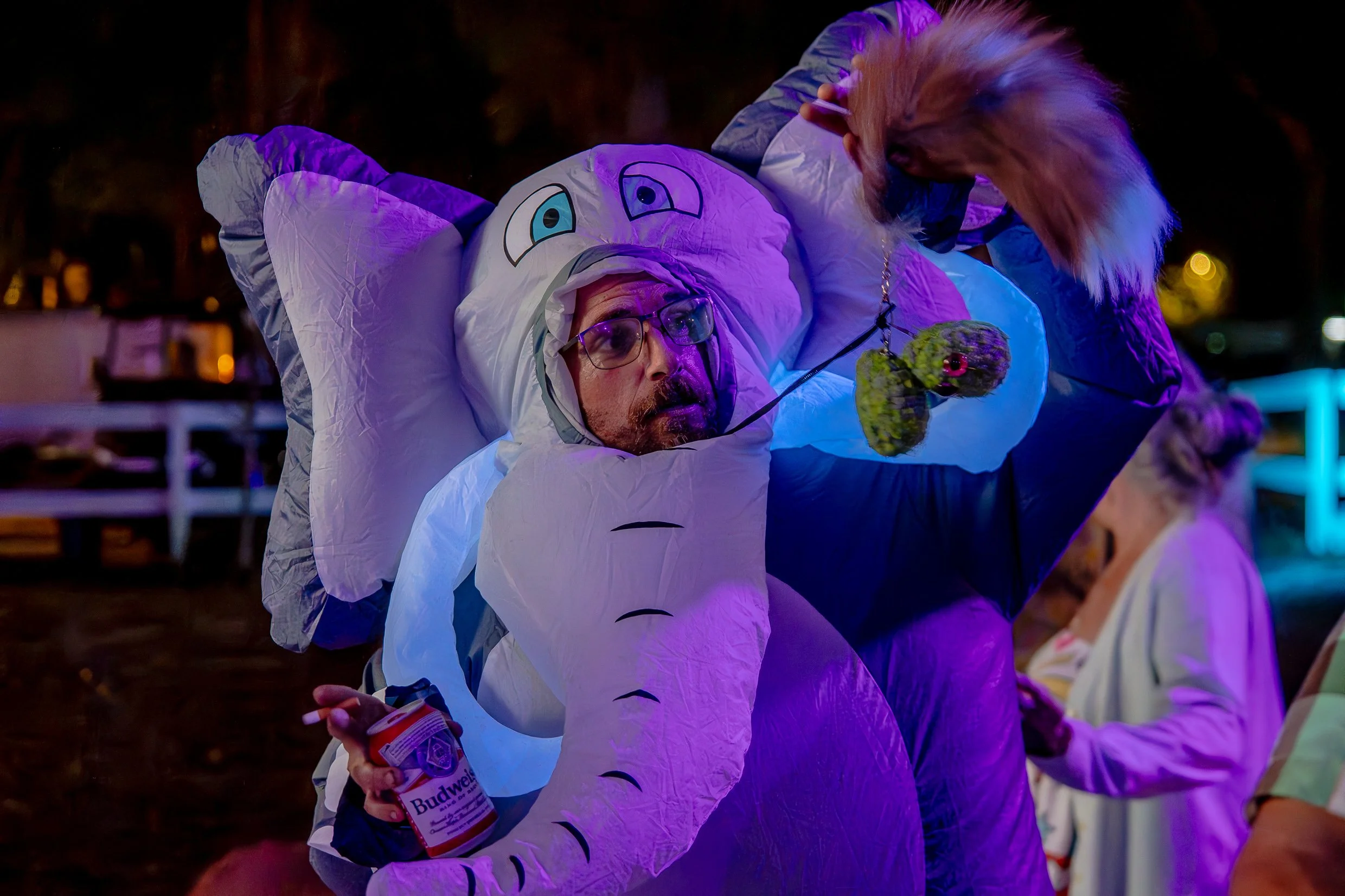 Harry in full elephant getup 
