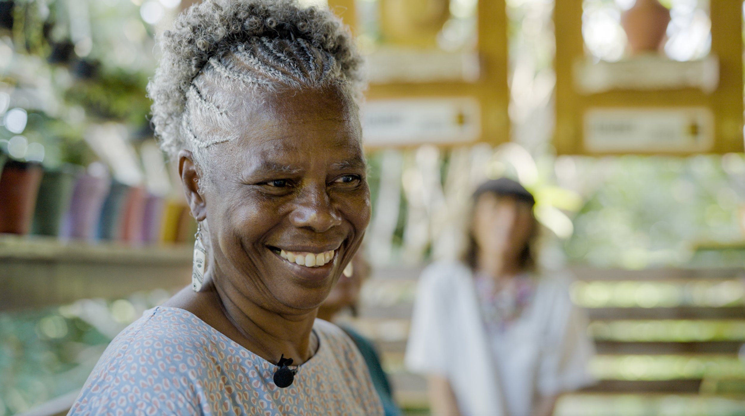 Verônica Carvalho em conversa sobre afroecologia no Terreiro das Pretas.