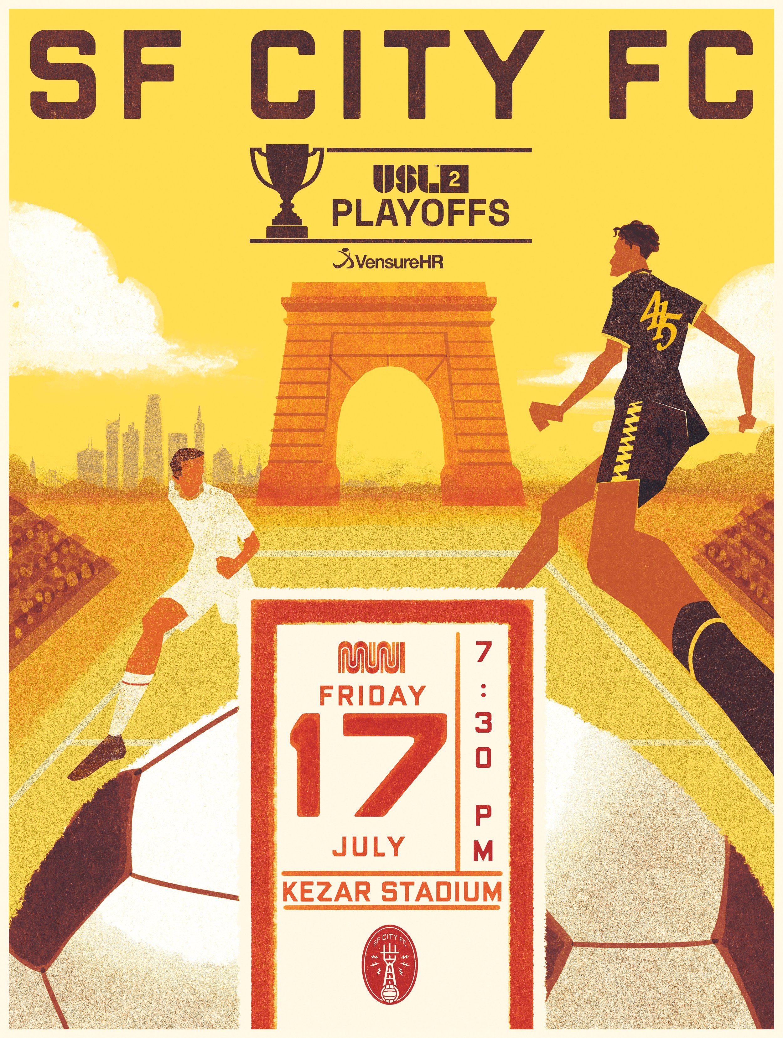 Match day poster for SF City Football Club