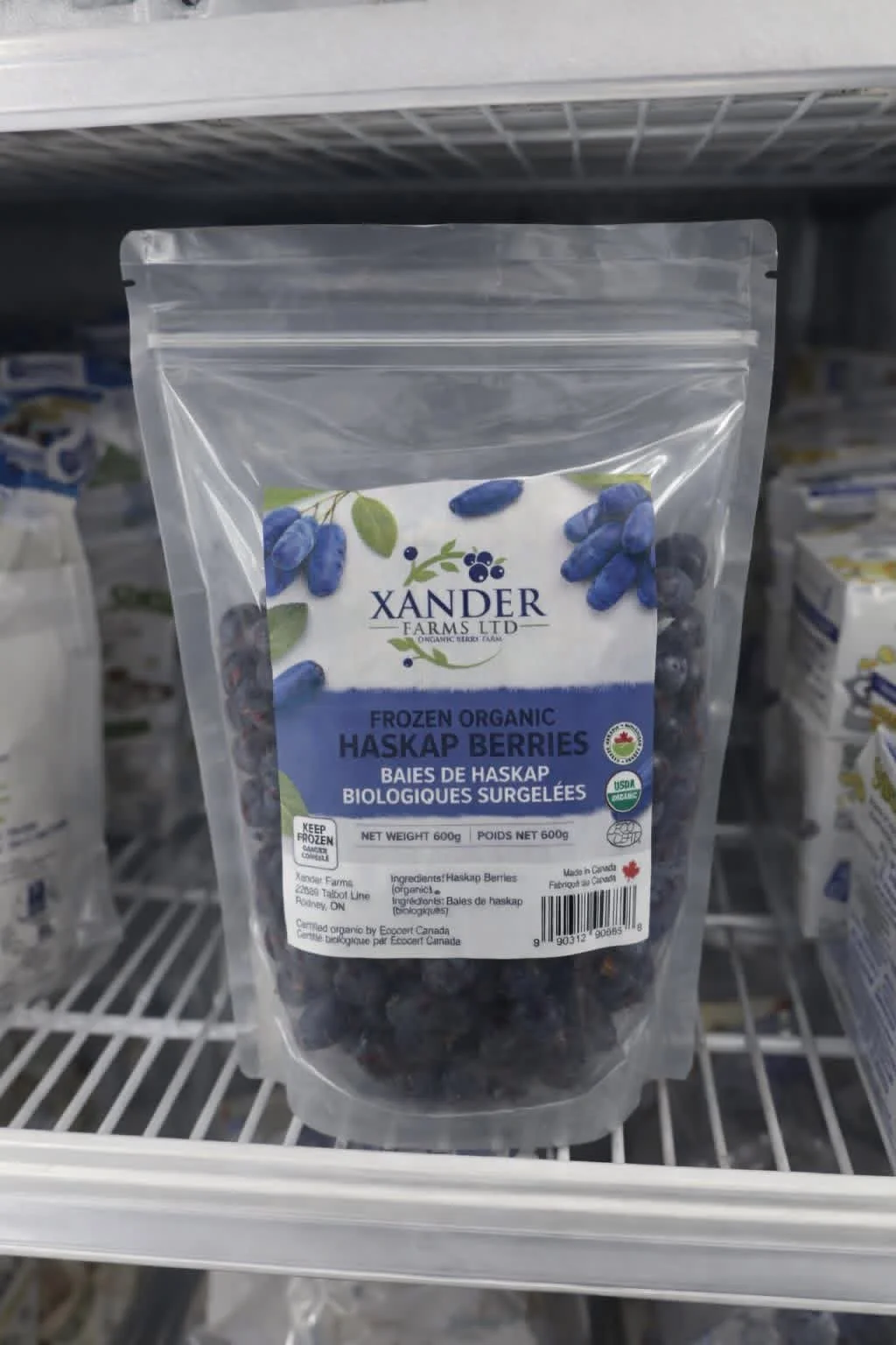 Organic Haskap Berries — Frozen