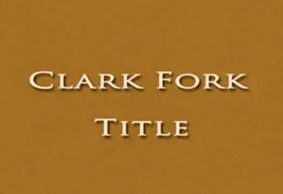 Brown background with the text 'Clark Fork Title' in beige letters.