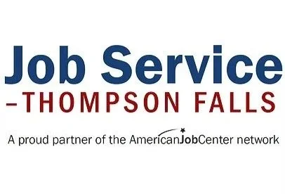 Job Service Thompson Falls logo with tagline 'A proud partner of the American Job Center network'