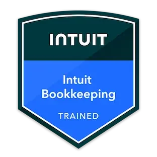 Intuit Bookkeeping Certification badge for virtual bookkeeper