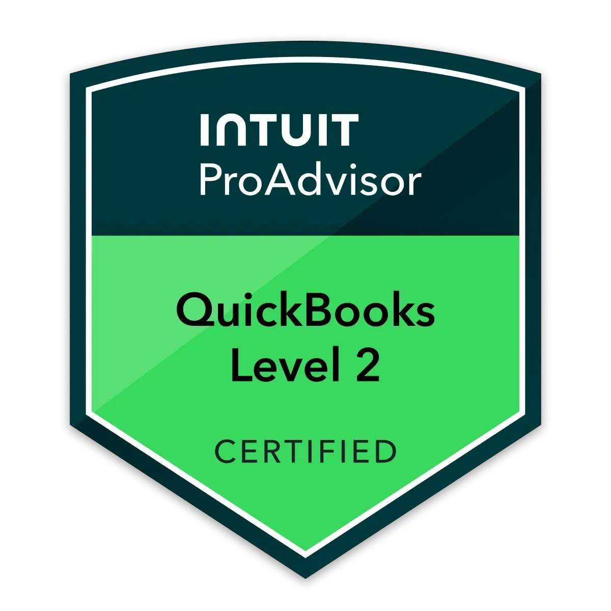 QuickBooks Online Level 2 Certification badge for Salt & Sand Bookkeeping
