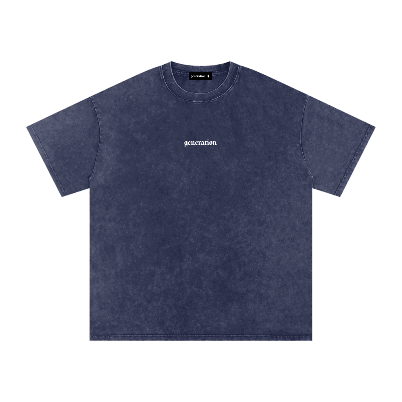 Snow-Washed Oversized Statement T-Shirt