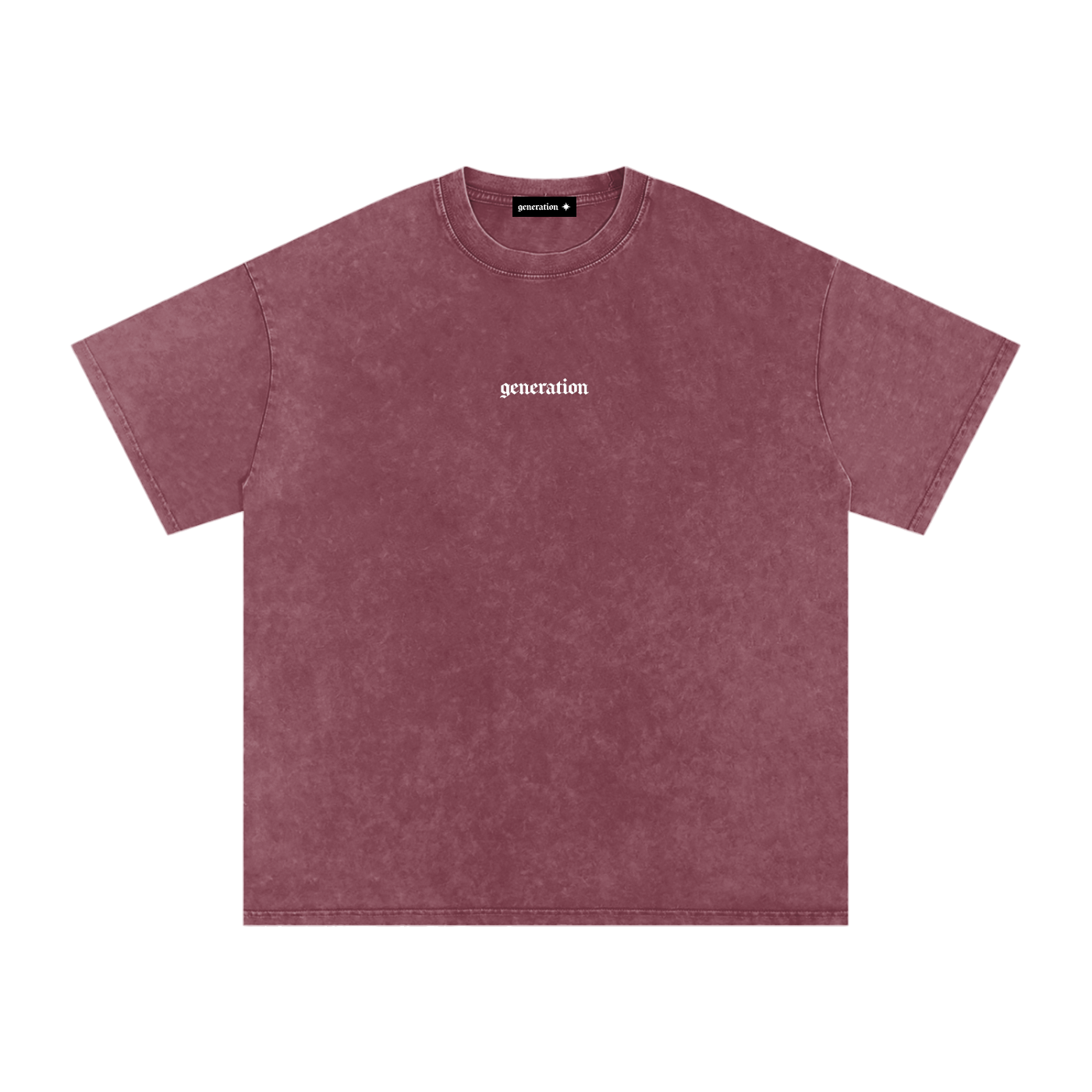 Snow-Washed Oversized Statement T-Shirt