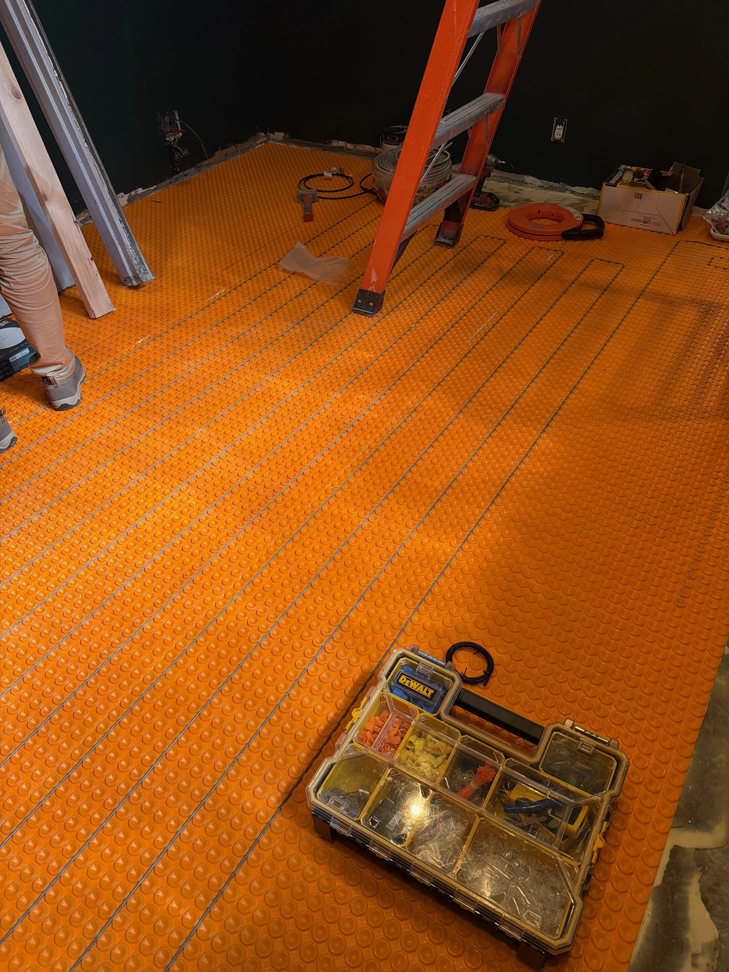 radiant floor heating installation under tile Pittsburgh