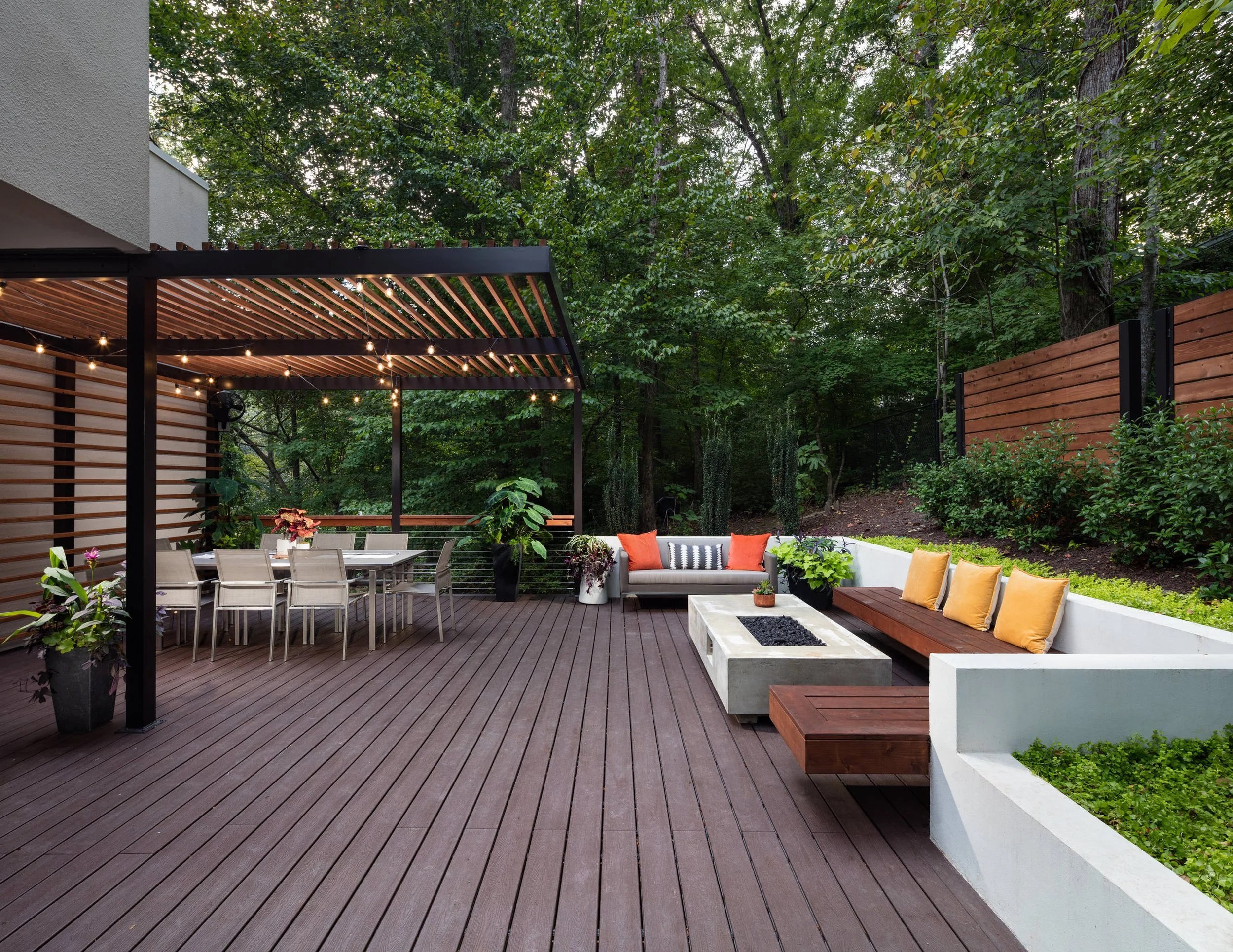 Custom-designed backyard decks and outdoor living spaces