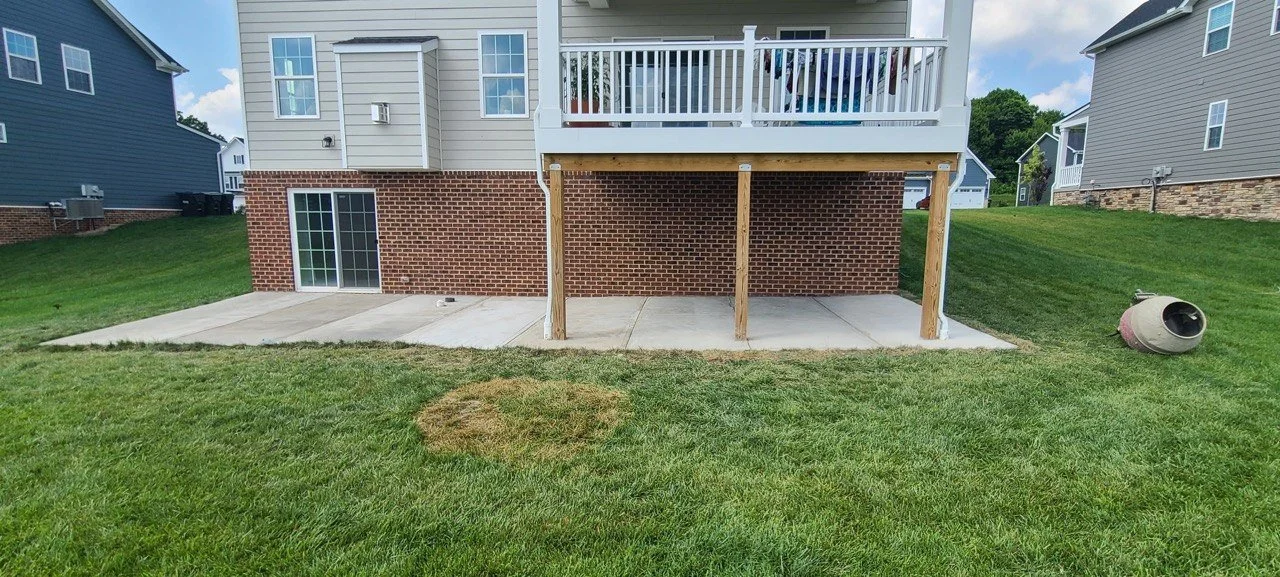 New concrete slab installation for residential backyard in Pittsburgh